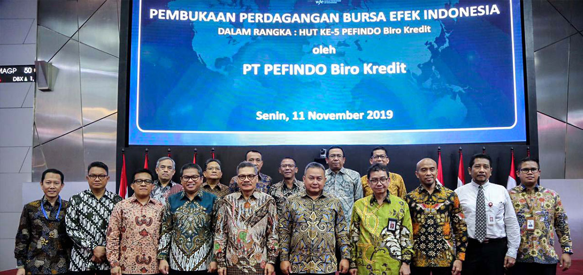 PEFINDO Biro Kredit, Bursa Efek Indonesia, perdagangan saham